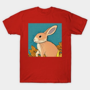 Autumn Season Mini Rex Rabbit Cute Bunny T-Shirt